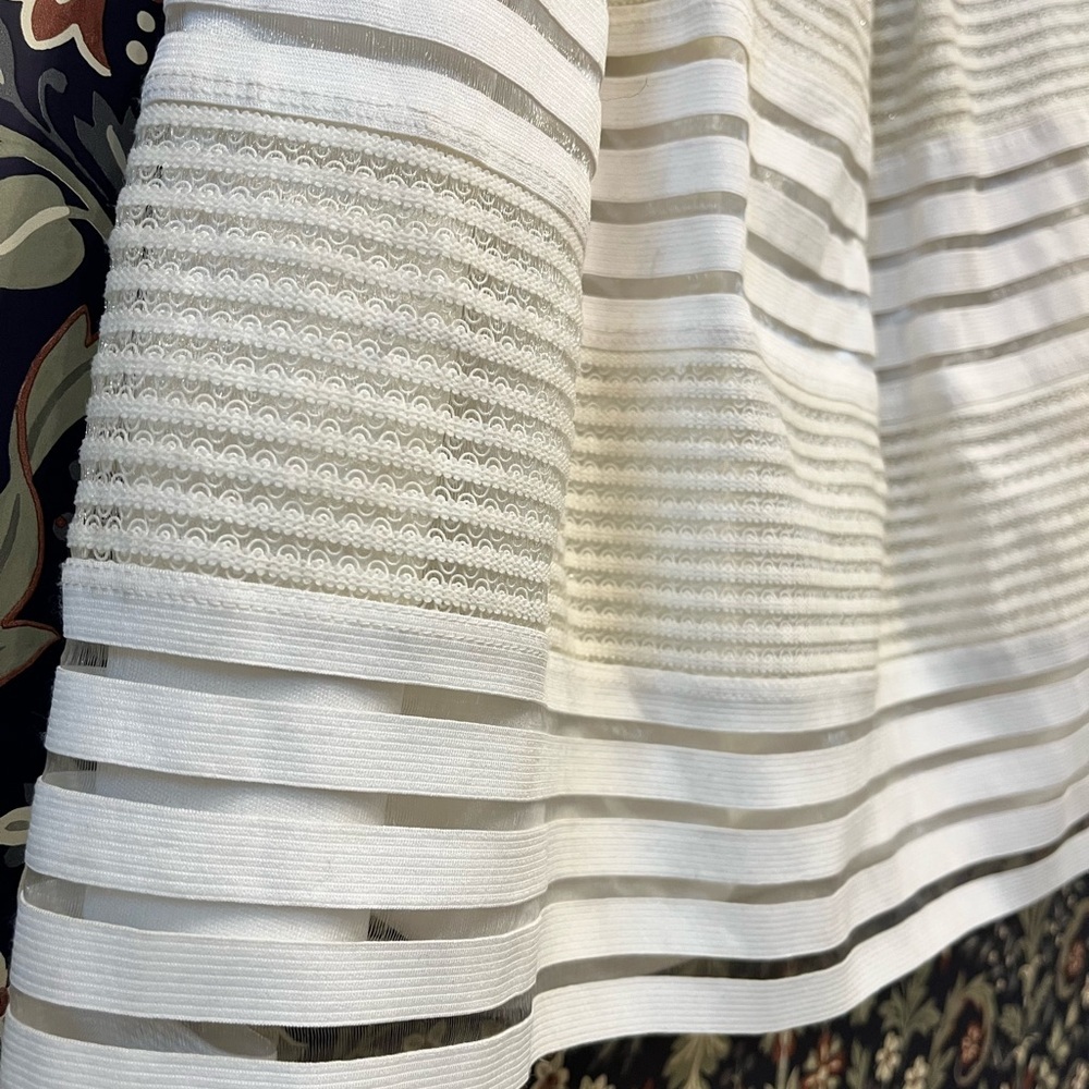 Miami Cream Striped A-Line Skirt - Picture 3 of 8